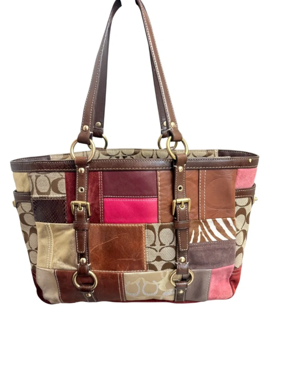 Coach 10437 vintage y2k rare limited edition holiday patchwork bag